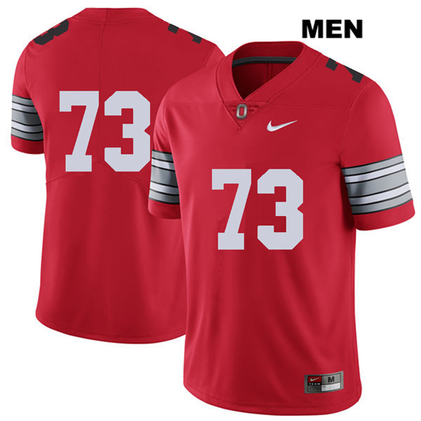Ohio State Buckeyes Men's Michael Jordan #73 Red Authentic Nike 2018 Spring Game No Name College NCAA Stitched Football Jersey JA19B83CH